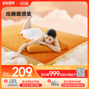 Letsleep/绘睡针织抗静电A类可机洗硅胶云暖垫绒绒暖感垫
