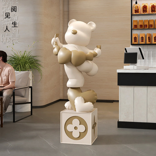大型暴力熊落地摆件客厅沙发电视柜旁装饰品存钱罐新房乔迁礼物