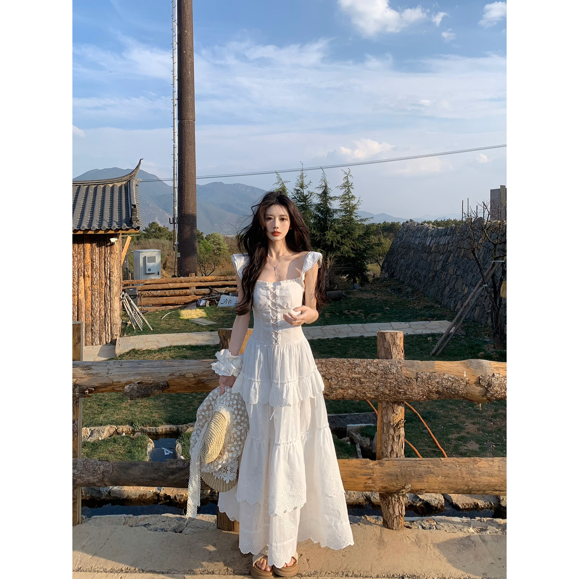 一颗甜桃yikett《桃乐丝仙踪》夏季飞飞袖连衣裙女度假风显瘦长裙,女装/女士精品,连衣裙,淘宝优惠券,粉丝福利购,淘宝优惠卷