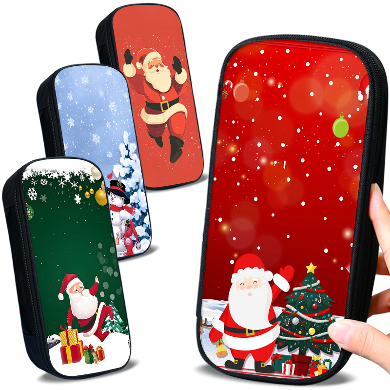 创意简约圣诞老人文具袋新款笔袋圣诞树圣诞节礼物氛围感送小学生儿童幼儿园奖励文具盒创意小礼品活动奖品