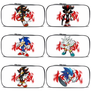 多功能笔袋刺猬索尼克笔盒抽象权威笔袋沙雕男女中小学生文具盒拉链款防水设计一二三四五六级3-12岁小孩适用