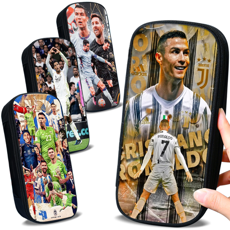 小学生大容量笔袋实况足球文具盒梅西C罗一年级铅笔袋幼儿园男孩版儿童小孩用网红ins多功能2025新款来图定制