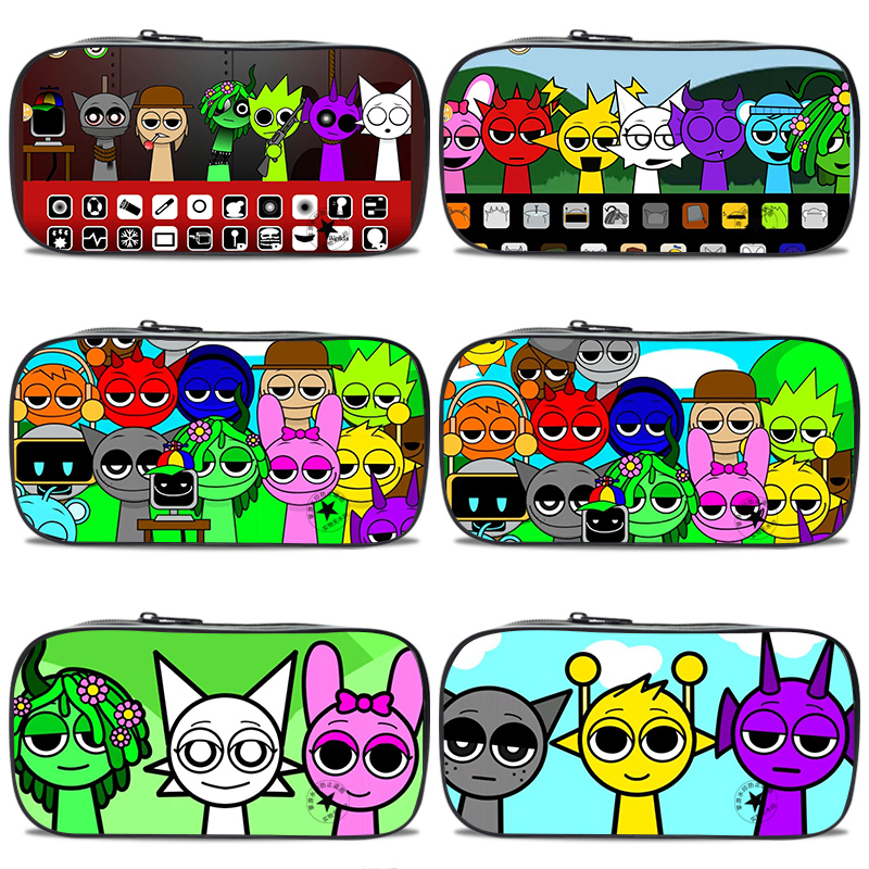 艾思度印花帆布卡通大容量笔袋