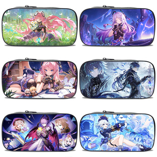 哥伦比娅茜特拉莉笔袋精美大容量铅笔盒原神周边男孩女孩文具盒芙宁娜菲林斯初中生文具袋多功能铅笔袋二次元