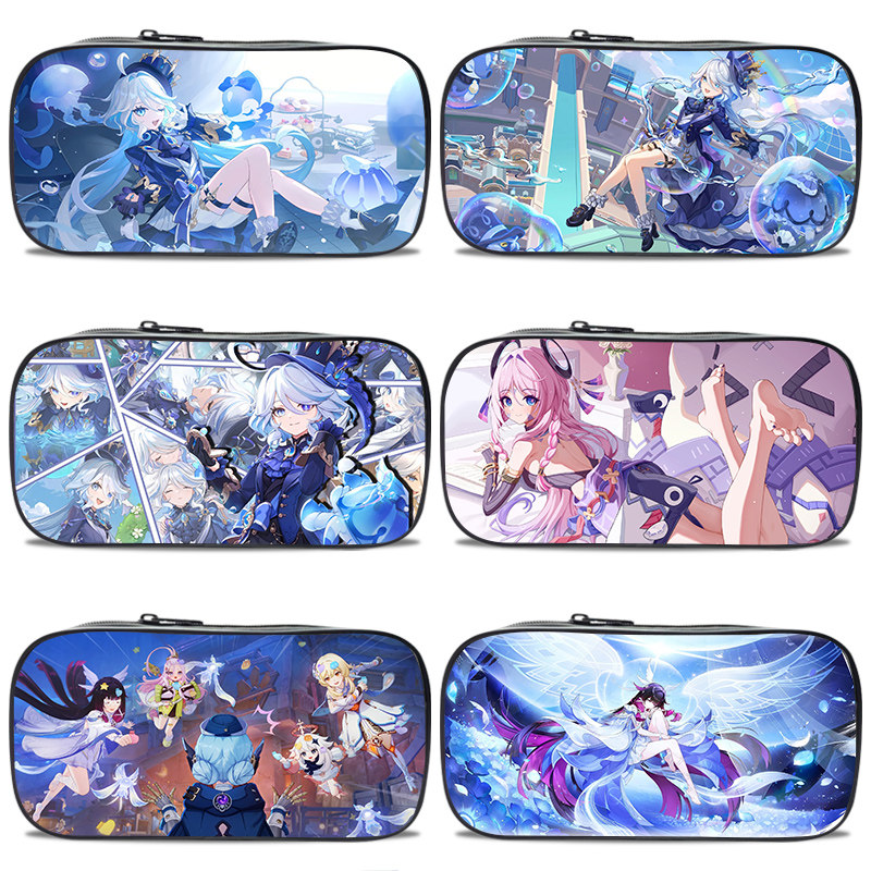 卡通印花笔袋原神哥伦比娅多功能铅笔盒芙宁娜铅笔袋大容量收纳盒一二三到六年级可定制个性创意帆布文具盒,文具电教/文化用品/商务用品,笔袋,淘宝优惠券,粉丝福利购,淘宝优惠卷