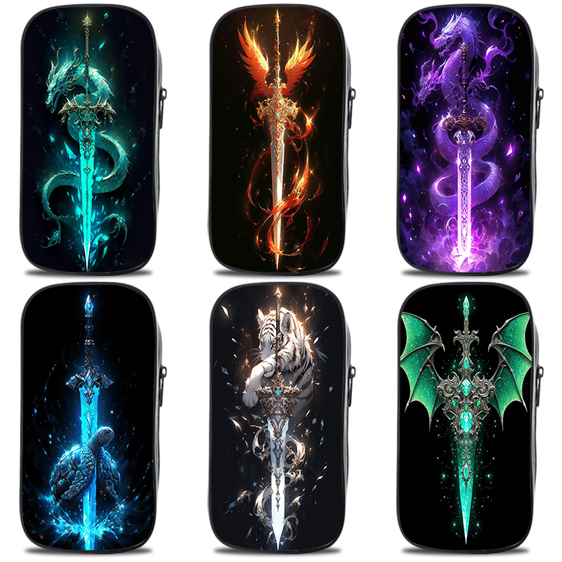 艾思度大容量学生笔袋帆布