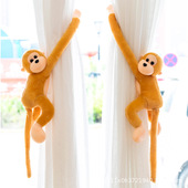 长臂猴毛绒玩具窗帘绑带猴子公仔窗帘扣电动车防撞玩偶儿童布娃娃