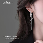 925纯银波浪流苏耳线女轻奢耳钉小众设计感耳环2025新款 耳饰 爆款