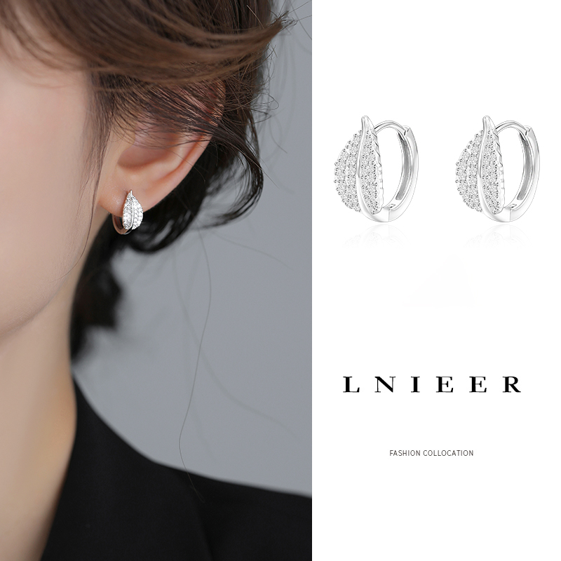 LNIEER999纯银女设计感耳环耳圈