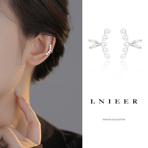 LNIEER耳夹无耳洞纯银亲肤舒适
