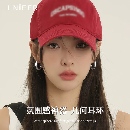高级感素圈耳圈耳环女纯银针气质