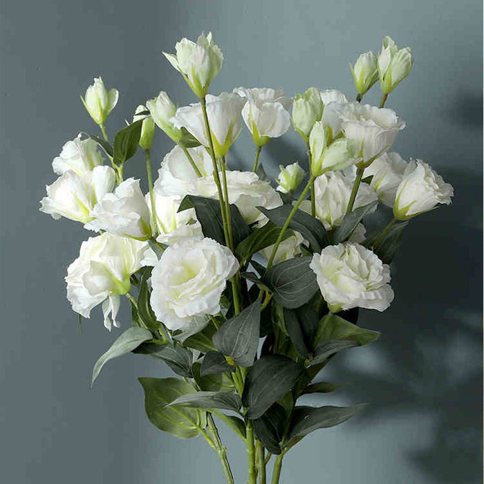 新款4头仿真花洋桔梗花高档绢花干花家饰婚庆婚礼花束装饰现代