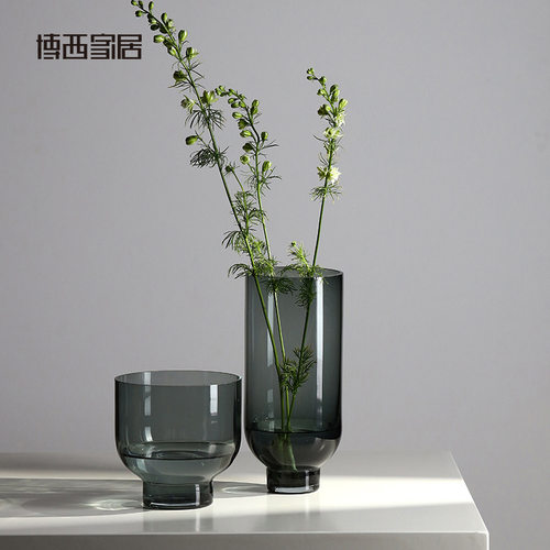 创意透明水培插花花瓶客厅餐桌样板间简约装饰工艺品摆件