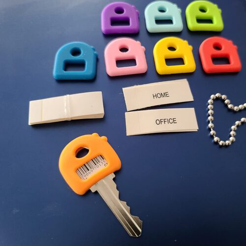 Key Caps Tags 亚马逊新款彩色钥匙套 硅胶钥匙帽 钥匙彩色识别圈