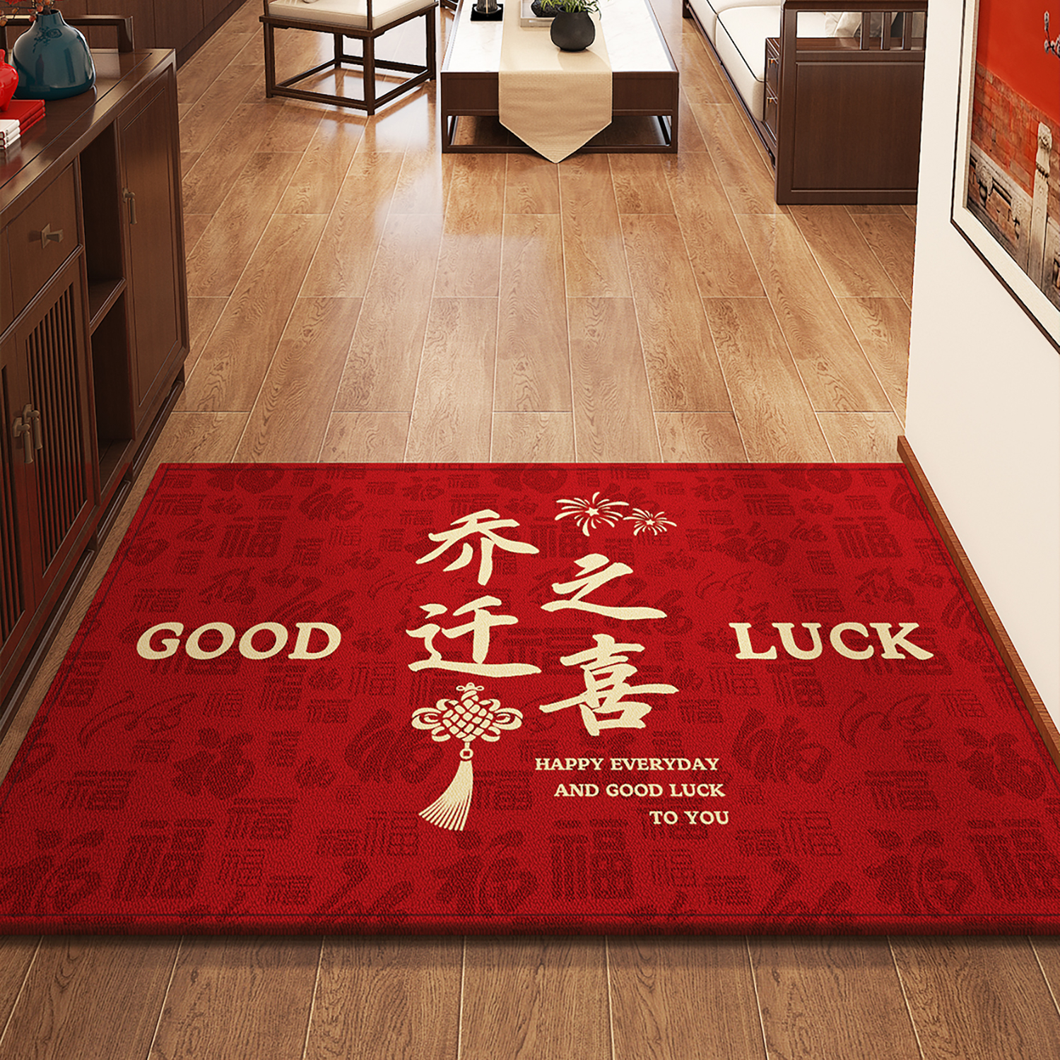 喜庆高级入户门地垫红色大门口