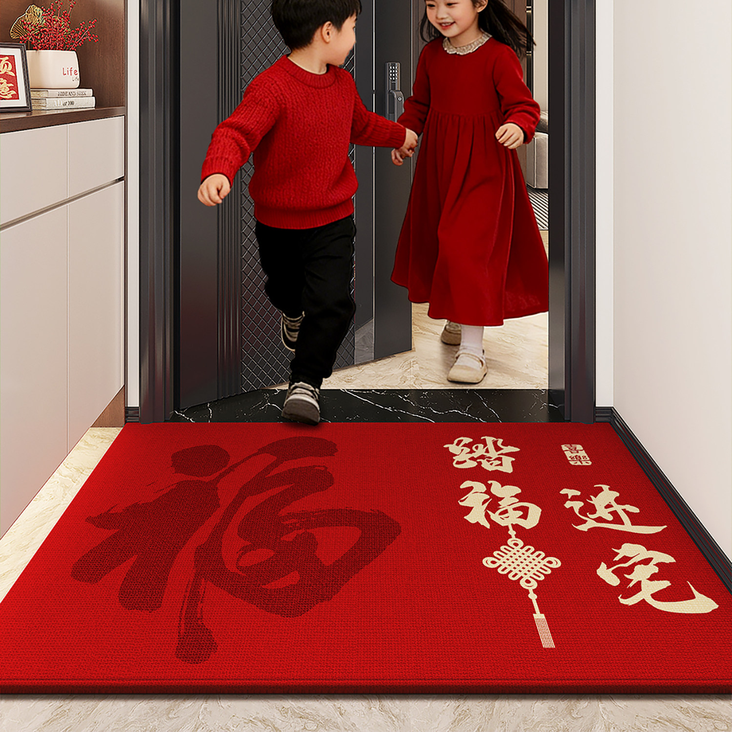 入户门地垫进门脚垫出入平安门口地毯红色门垫马年乔迁新年新款垫,居家布艺,入户地垫,淘宝优惠券,粉丝福利购,淘宝优惠卷