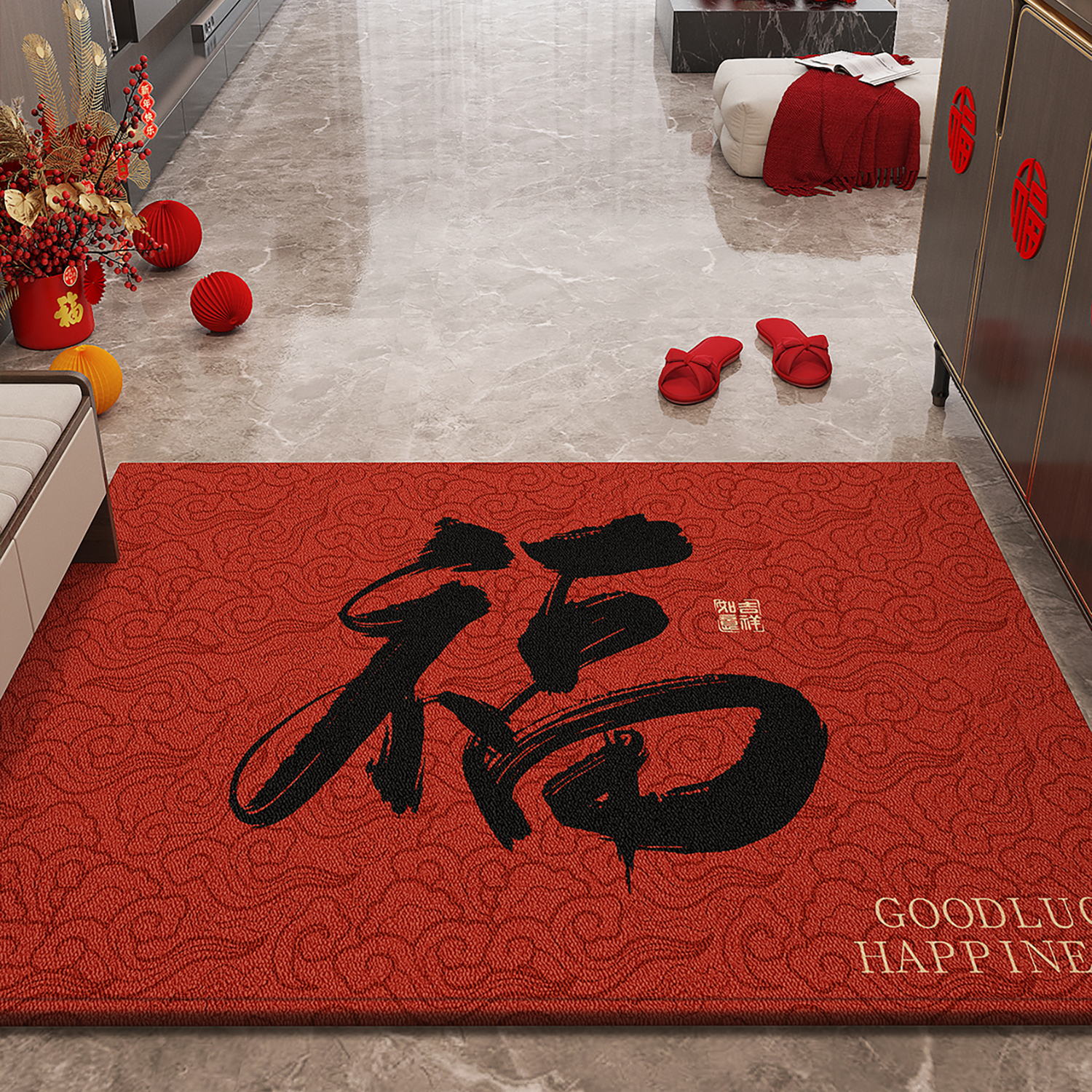 2025新款喜庆高级感入户地垫
