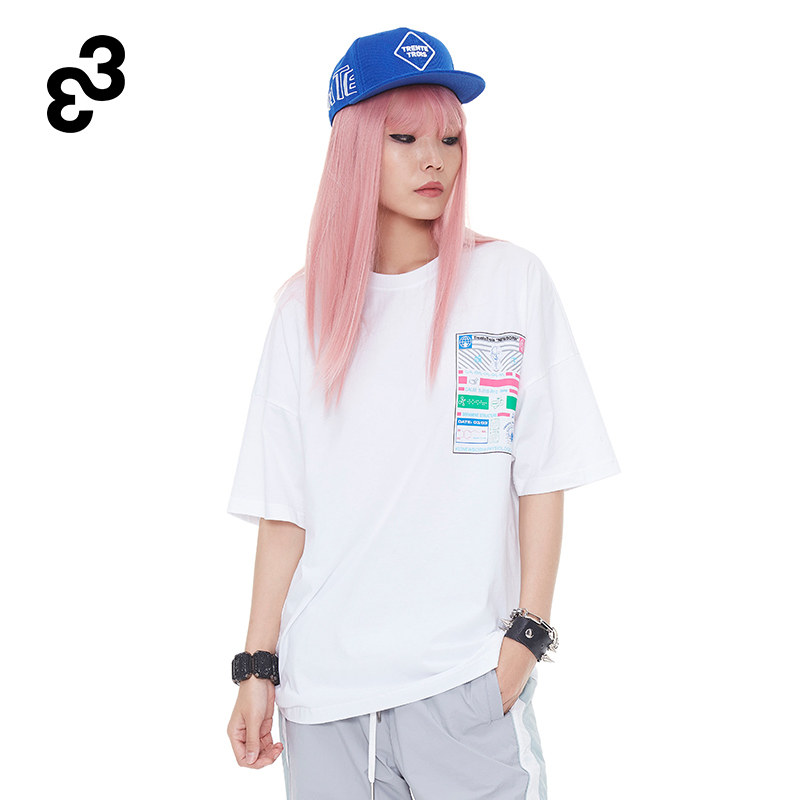 33（服饰）潮牌夏季新款医疗主题大面积印花圆领潮流T恤男女通版