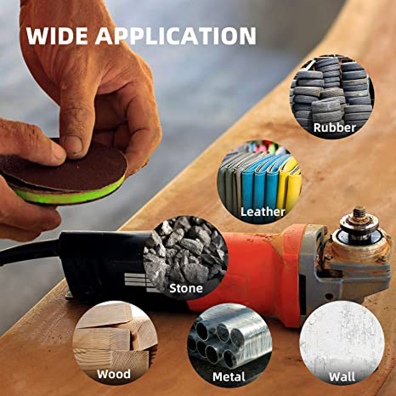 黄色2寸50mm器动盘海绵套装内牙盘缓冲垫砂纸抛光片自粘式