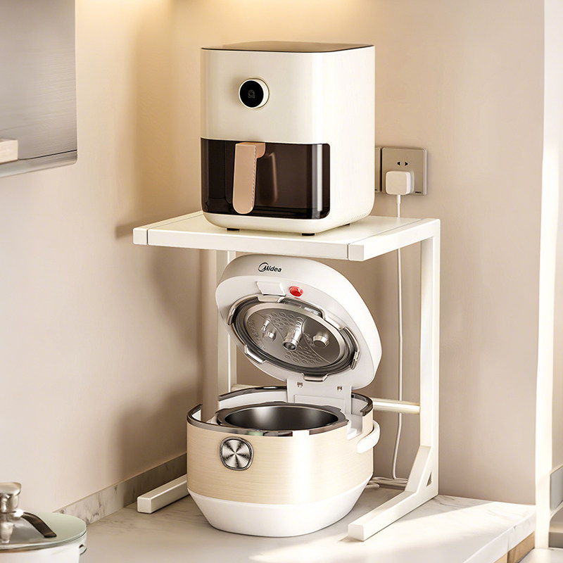 电饭煲架子置物架厨房台面家用多功能分层放空气炸锅电器收纳架