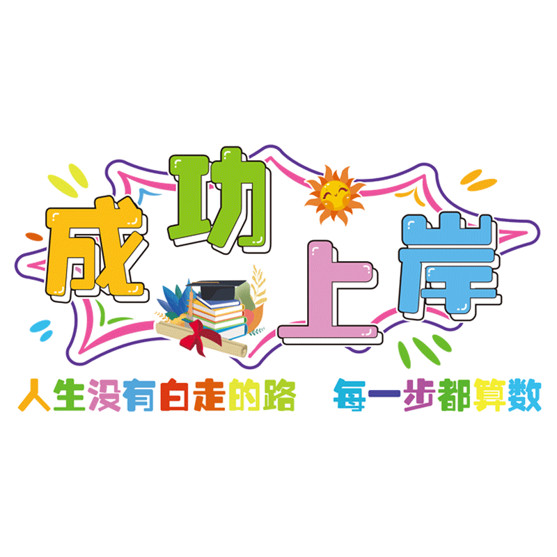 励志玻璃门静电墙贴纸