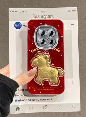 2026马上暴富适用小米红米note15pro+手机壳turbo4por卡通14c立体13r新年12turbo红色11爱心10马年十redmi女p