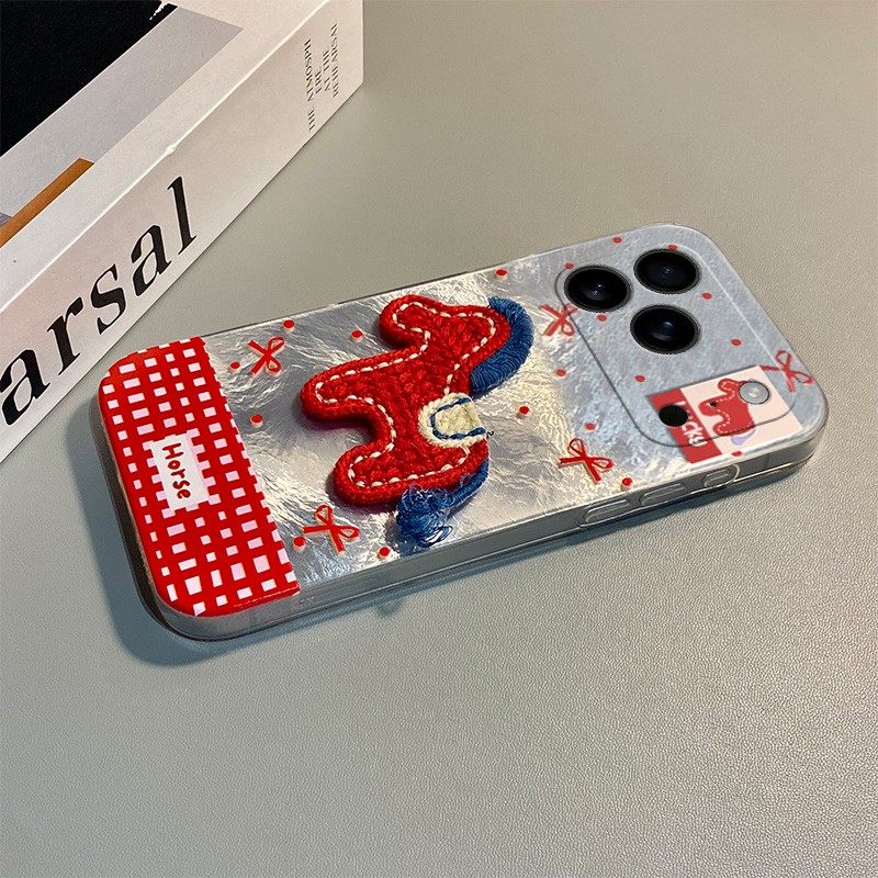 手机壳硅胶2026马年卡通刺绣小马