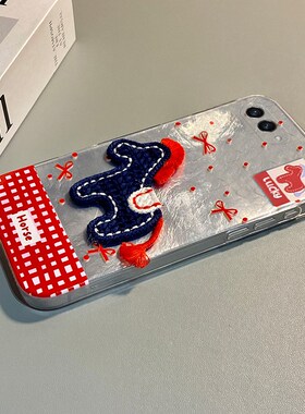 2026马上有钱适用三星zflip7fe手机壳zflip6卡通zfold5刺绣zfold4折叠屏小马3新年2红色w25w24本命年w22硬壳