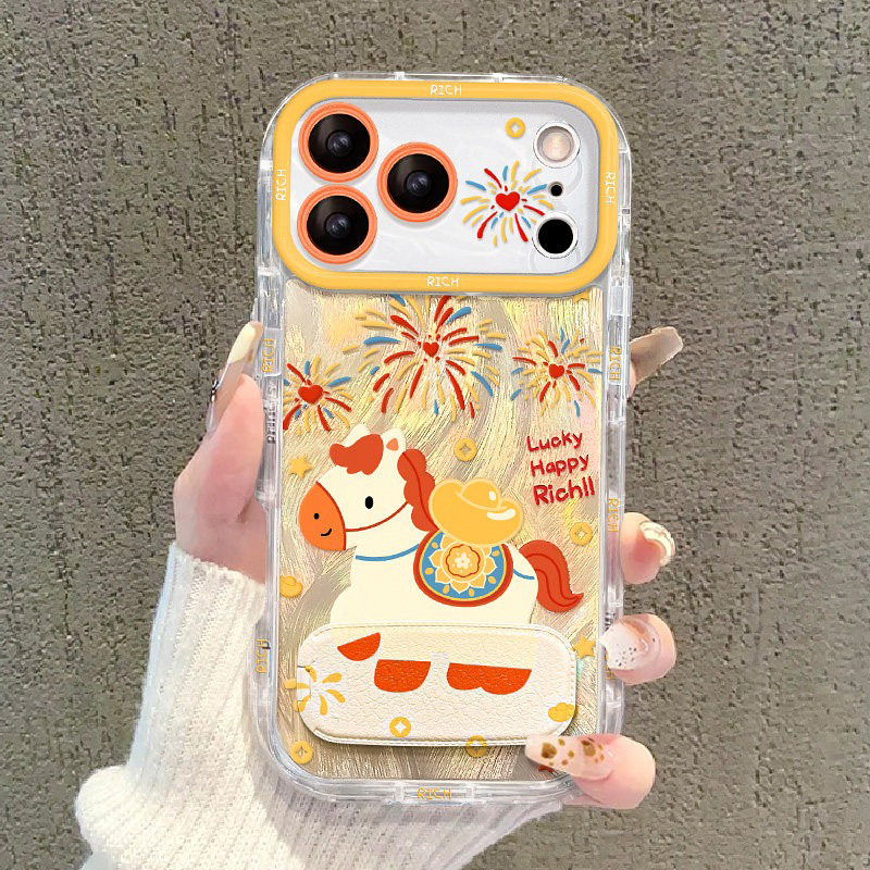 2026烟花小马适用小米红米note15手机壳noto14pro+卡通13带12turbo镜子11t支架10新年9马年5g十redmi羽纱硅胶,3C数码配件,手机保护套/壳,淘宝优惠券,粉丝福利购,淘宝优惠卷