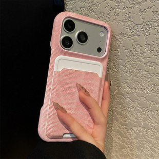 立体9插卡8卡套7se女5k十oppo ins风牛仔纹卡包适用opporeno15手机壳reno14粉色reon13晕染12绒布11简约10pro