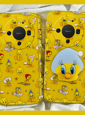 适用华为mate80手机壳mete80pro可爱立体80promax崔迪带旋转80rs非凡大师80por+支架黄色80gts崔弟小鸭子十女