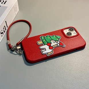 2026刺绣小马适用华为mate80promax手机壳mete80gts卡通70air带60pro 挂绳50e新年40马年30e红色十honor仿皮p