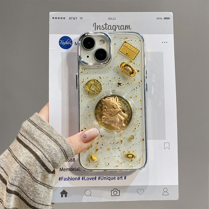 手机壳2026马年马上有财库铜钱