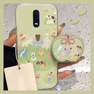 适用oppor17pro手机壳k1卡通r15动物r11s立体r9苹果r9s带r7plus摇一摇r7s支架r15梦境版r15x可爱oppo趣味硅胶