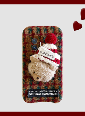 秋冬毛绒小熊适用华为purax手机壳pocket2卡通magicvs3红色matex6冬天novaflip绒布v5女xs2/p50pocket折叠屏