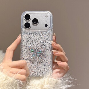 ins风水钻珍珠蝴蝶适用oppofindx9plus手机壳findx8s+立体x7ultra滴胶k12x闪粉v60pro亮片neo7简约v60s十0pp0