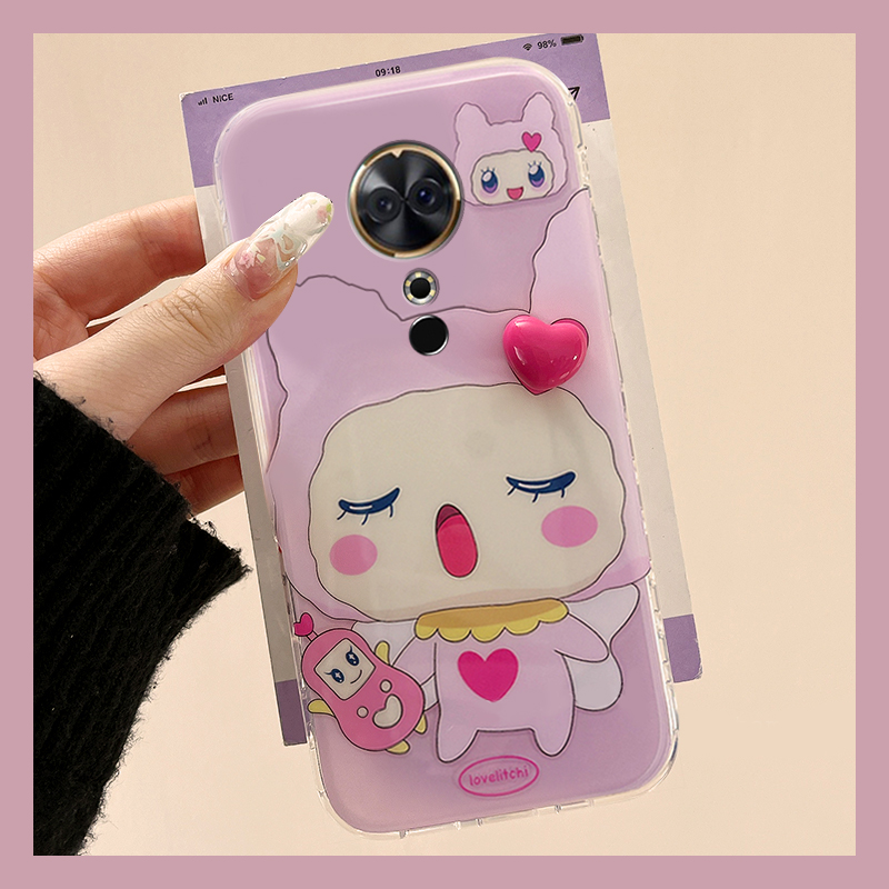 手机壳硅胶卡通呆萌拓麻歌子立体爱心