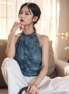 2024春夏新款女装圆领浮花工艺小衫修身显瘦气质女神高级感上衣