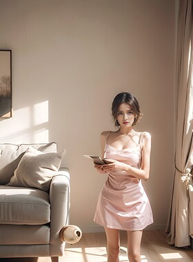 新款连衣裙女夏方领修身显瘦收腰无袖蕾丝花边粉红碎花包臀吊带裙