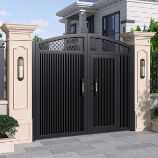 别墅大门铝合金庭院门新中式户外花园门小院门农村自建房院子大门