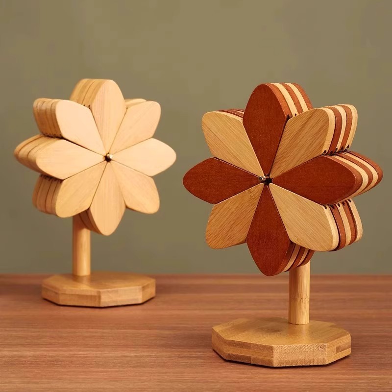 创意风车造型餐垫隔热垫耐高温防烫摆件餐桌装饰垫手机支架摆件