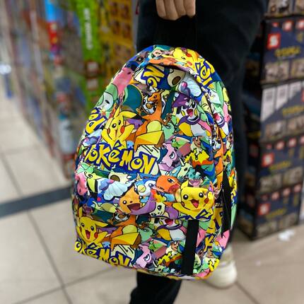 宝可梦皮卡丘pikachu宠物精灵潮包男女孩轻便书包双肩包大童背包