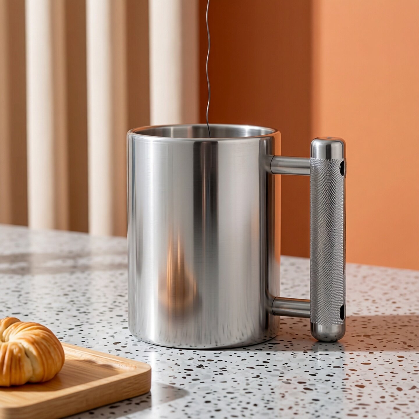 316L不锈钢超重10公斤哑铃杯食品级健身水杯露营腕力臂力锻炼水杯