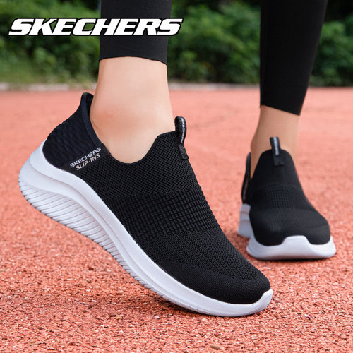 skechers斯凯奇休闲鞋一脚蹬健步鞋简约时尚透气百搭闪穿鞋女鞋子