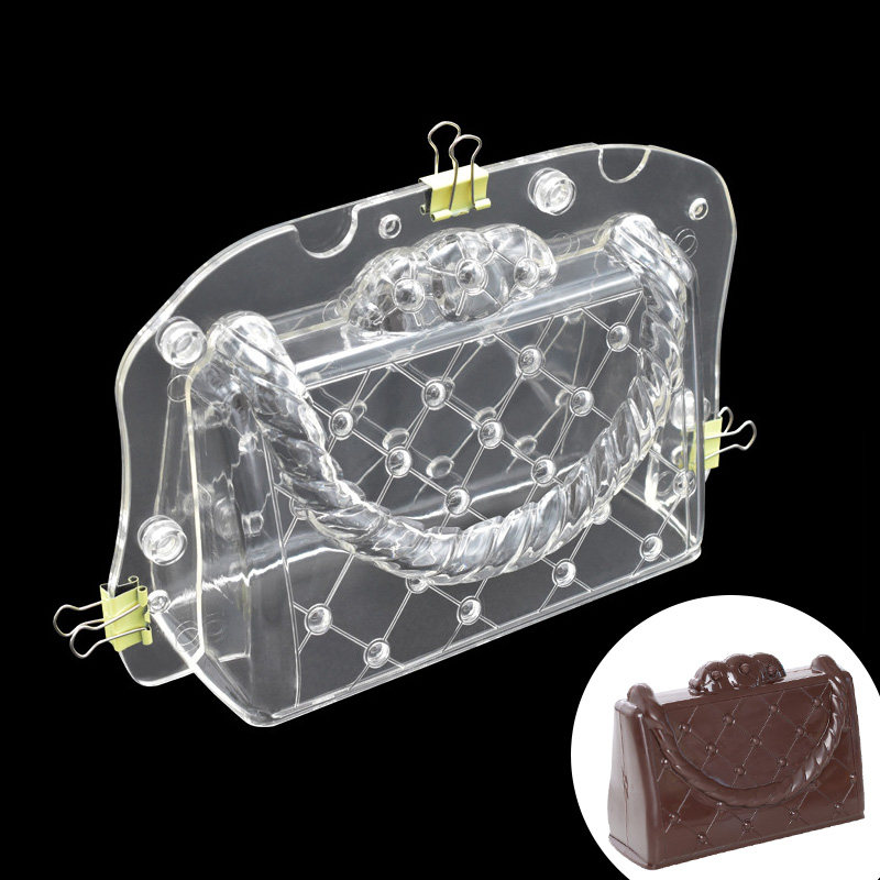 手提包巧克力模具皮包翻糖模具3D立体DIY翻糖蛋糕家庭烘焙工具