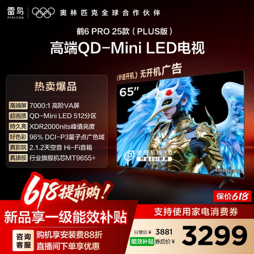 雷鸟鹤6Pro25款65英寸4K电视