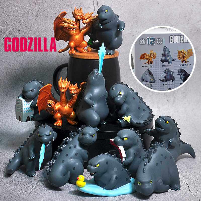 高档12款全套 q版哥斯拉 怪兽之王电影周边玩具 玩偶摆件手办模型