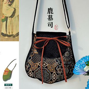 新中式国风货郎包包古风汉服包包百搭斜跨布包宋锦包包单肩包