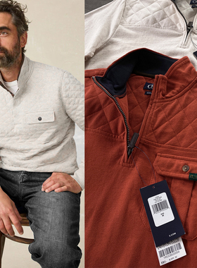 美系经典复古纯棉针织美产IDEAL拉链半开衫卫衣外套男女情侣款