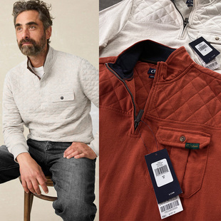 美系经典复古纯棉针织美产IDEAL拉链半开衫卫衣外套男女情侣款